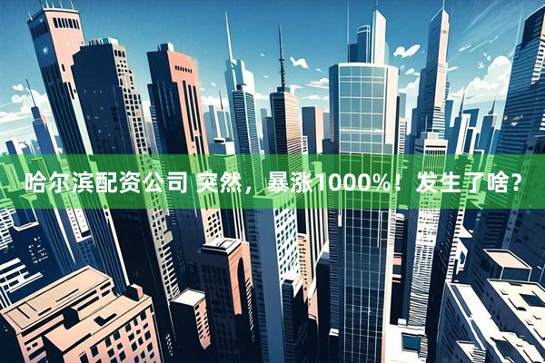 哈尔滨配资公司 突然，暴涨1000%！发生了啥？